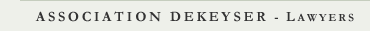 Association Manoel Dekeyser  -  Cabinet d'Avocats, Droit des affaires et droit patrimonial